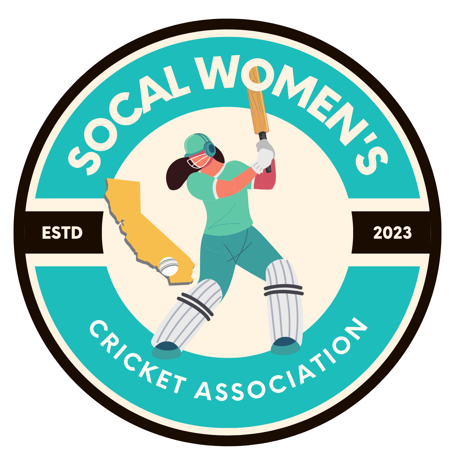 SoCal woman playing cricket.